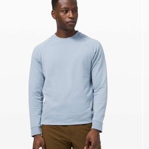Lululemon City Sweat Crew Sweatshirt Pullover Chambray Blue Size XL